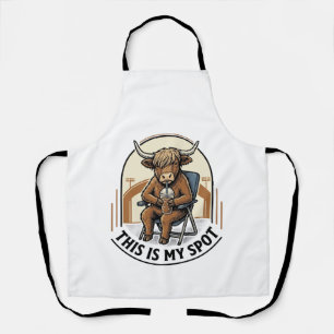 Baseball Cow Shirt With Iced Coffee Mascot Apron