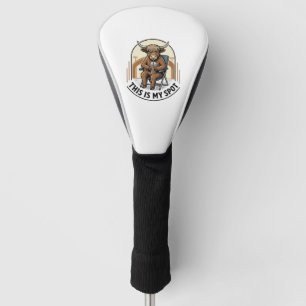 Baseball Cow Shirt With Iced Coffee Mascot Golf Head Cover