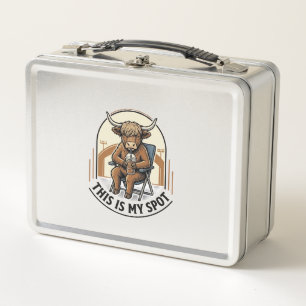 Baseball Cow Shirt With Iced Coffee Mascot Metal Lunch Box