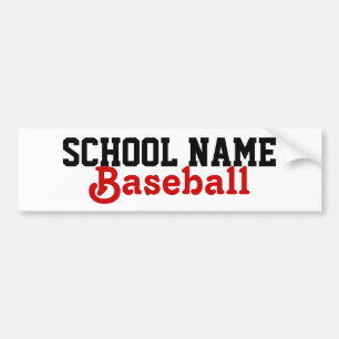Baseball -Create Your Own School Spirit Bumper Sticker