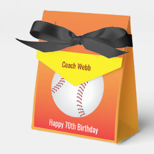 Baseball  Custom Coach 70th Birthday Gift Favour Box
