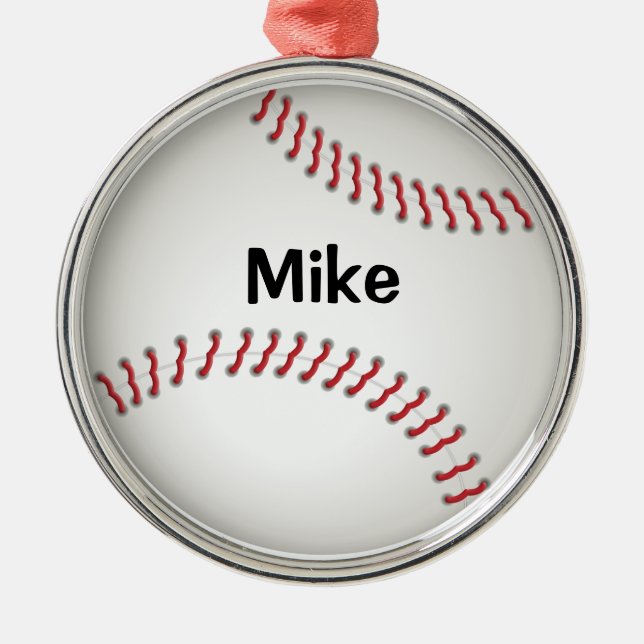 Baseball - customised ornament (Front)