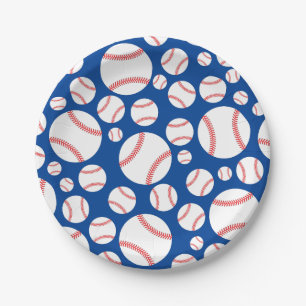 Baseball Cute Sports 1st Birthday Party Paper Plate
