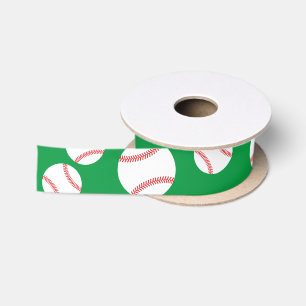 Baseball Cute Sports 1st Birthday Party Satin Ribbon