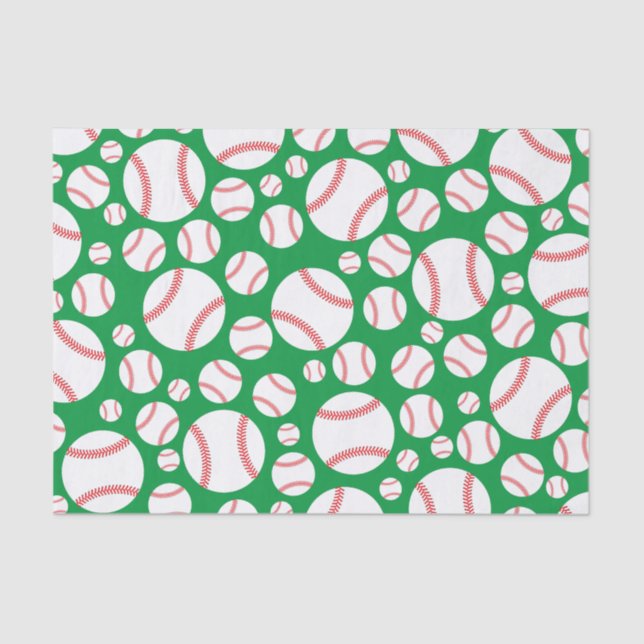 Baseball Cute Sports 1st Birthday Party Tissue Paper (Front)