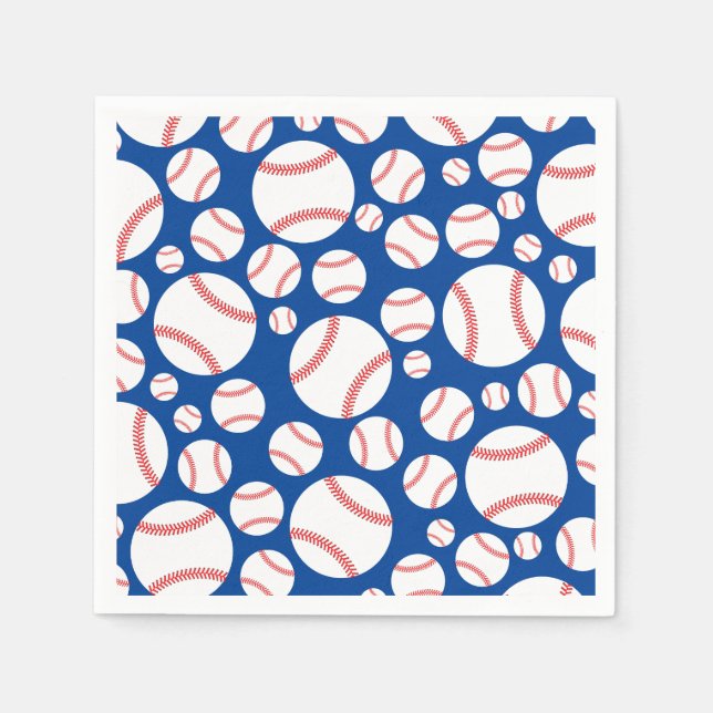 Baseball Cute Sports Kid's Birthday Party Napkin (Front)