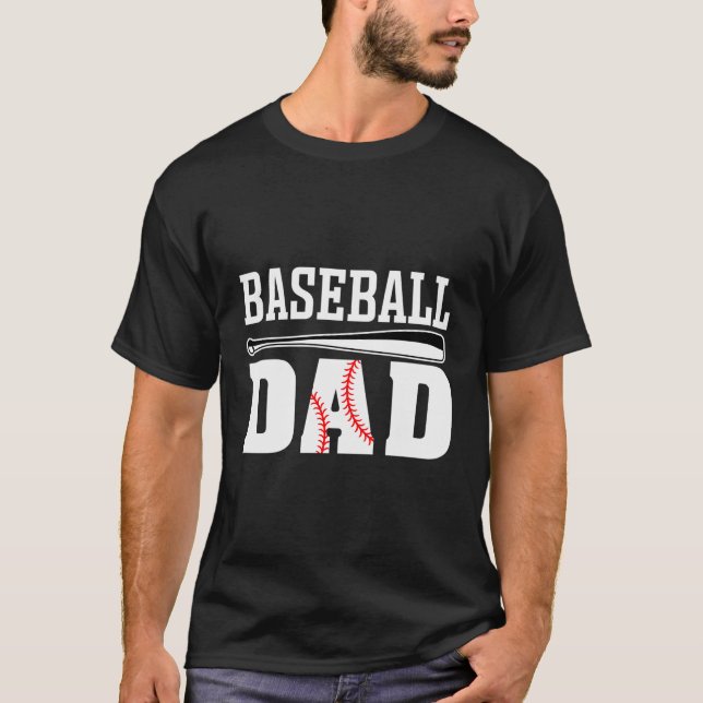 Baseball Dad Apparel - Dad Baseball T-Shirt (Front)