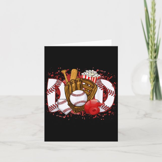 Baseball Dad Baseball Lovers Funny Fathers Day Card (Front)