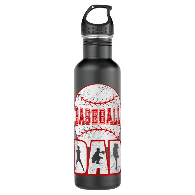 Baseball Dad Baseball player 710 Ml Water Bottle (Front)