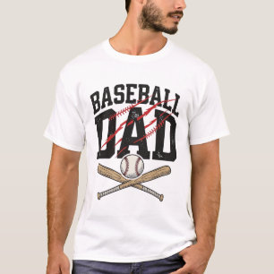 Baseball Dad Distressed Vintage Engraving Shirt De