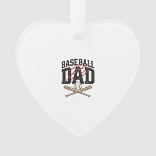 Baseball Dad Distressed Vintage Engraving Shirt De Ornament