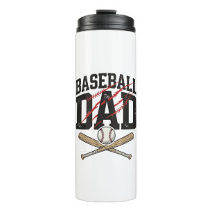 Baseball Dad Distressed Vintage Engraving Shirt De Thermal Tumbler