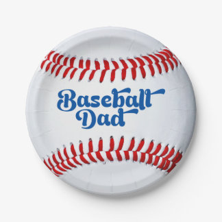 Baseball Dad Father Paper Plate