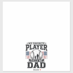 Baseball Dad Favourite Player Vintage Vector Desig