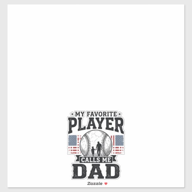 Baseball Dad Favourite Player Vintage Vector Desig (Sheet)