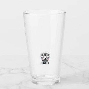 Baseball Dad Favourite Player Vintage Vector Desig Glass