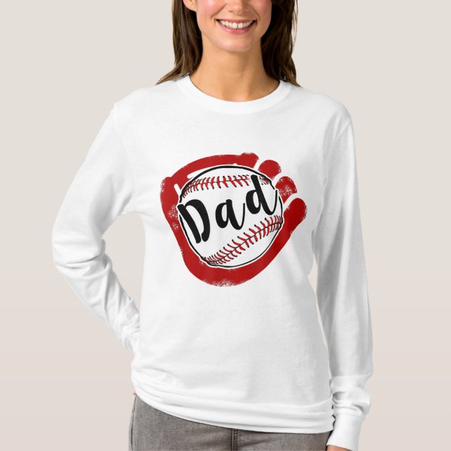 Baseball Dad for Baseball Softball Mum T-Shirt (Front)