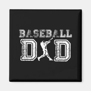 Baseball Dad Fun Fathers Day Gift For Daddy Papa F Magnet