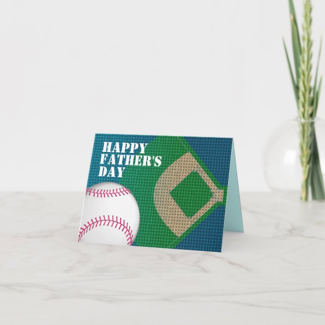 Baseball Dad Happy Father's Day Card (Front)