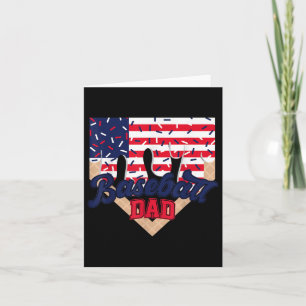 Baseball Dad Home Plate Ice Cream Drip Fathers Day Card
