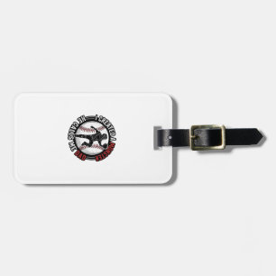 Baseball Dad Monster Vintage Catcher Shirt Design_ Luggage Tag