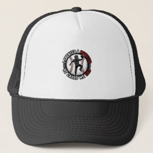 Baseball Dad Monster Vintage Catcher Shirt Design_ Trucker Hat