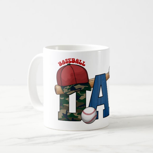Baseball Dad Mug - Perfect Gift for Sports Dads ⚾ (Front Left)