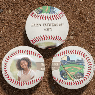 Baseball Dad My Dad Photo Fathers Day Baseball