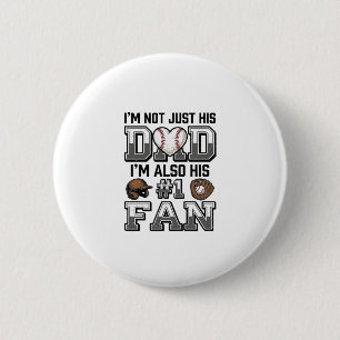 Baseball Dad Number 1 Fan Vintage Shirt Design_1 6 Cm Round Badge