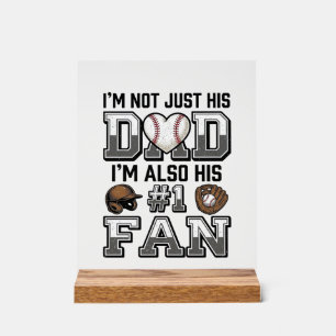 Baseball Dad Number 1 Fan Vintage Shirt Design_1 Acrylic Sign