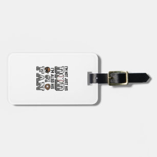 Baseball Dad Number 1 Fan Vintage Shirt Design_1 Luggage Tag