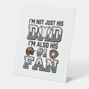 Baseball Dad Number 1 Fan Vintage Shirt Design_1 Pedestal Sign