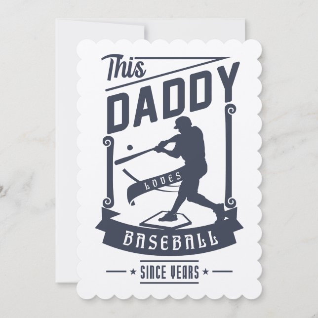 Baseball Dad - Personalised - Birthday Card (Front)