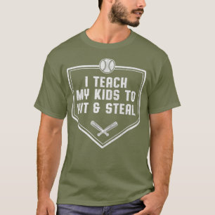 Baseball Dad Shirt - I Teach My Kids to Hit