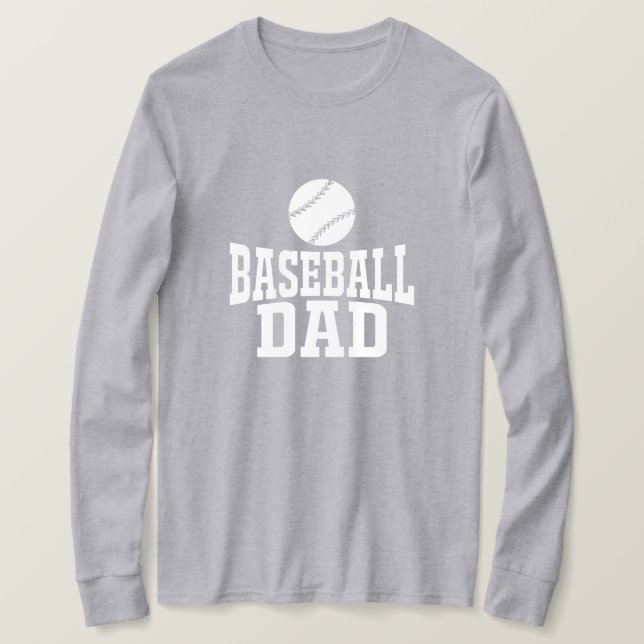 Baseball Dad T-Shirt Custom Baseball Tee for Dad (Design Front)