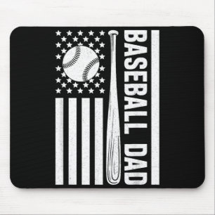 Baseball Dad Usa Aamerican Flag Matching Family Mouse Pad