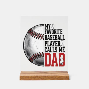 Baseball Dad Vintage Engraving Graphic T-Shirt_1 Acrylic Sign