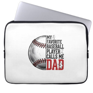 Baseball Dad Vintage Engraving Graphic T-Shirt_1 Laptop Sleeve