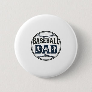 Baseball Dad Vintage Engraving Shirt Design_1 6 Cm Round Badge