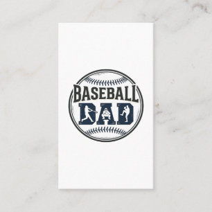 Baseball Dad Vintage Engraving Shirt Design_1 Business Card