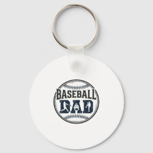 Baseball Dad Vintage Engraving Shirt Design_1 Key Ring
