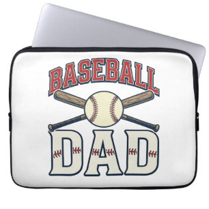 Baseball Dad Vintage Engraving Shirt Design_1 Laptop Sleeve