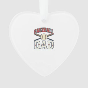 Baseball Dad Vintage Engraving Shirt Design_1 Ornament