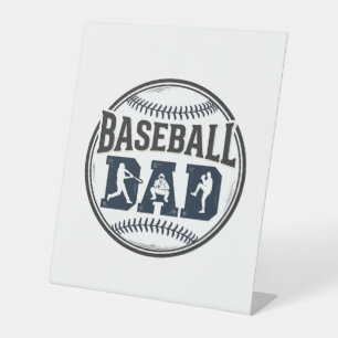 Baseball Dad Vintage Engraving Shirt Design_1 Pedestal Sign