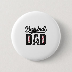 Baseball Dad Vintage Engraving T-Shirt Design_1 6 Cm Round Badge