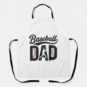 Baseball Dad Vintage Engraving T-Shirt Design_1 Apron