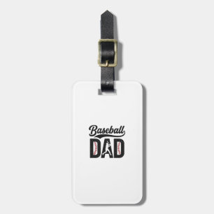 Baseball Dad Vintage Engraving T-Shirt Design_1 Luggage Tag