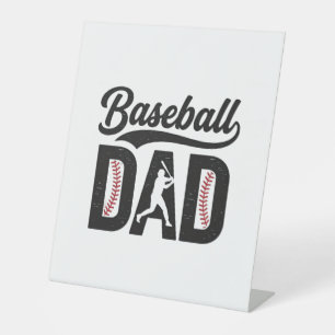 Baseball Dad Vintage Engraving T-Shirt Design_1 Pedestal Sign