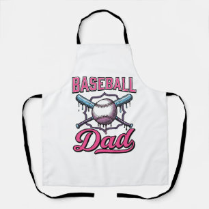 Baseball Dad Vintage Engraving T-Shirt Design (2)_ Apron