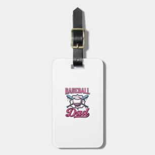 Baseball Dad Vintage Engraving T-Shirt Design (2)_ Luggage Tag